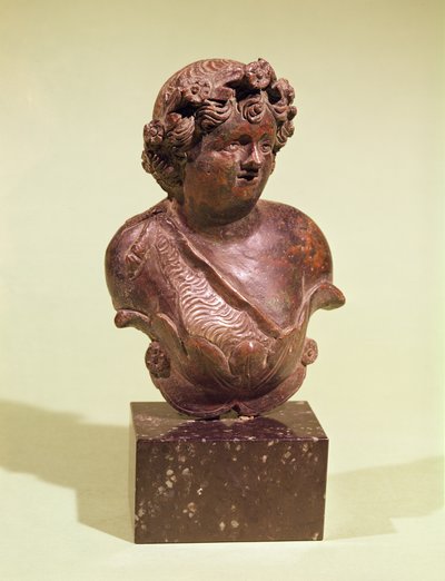 Busto di Bacco, ornamento da un letto (bronzo) da Roman